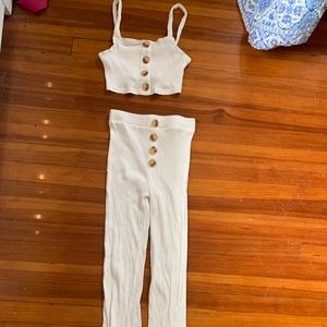 princess prolly white knit set